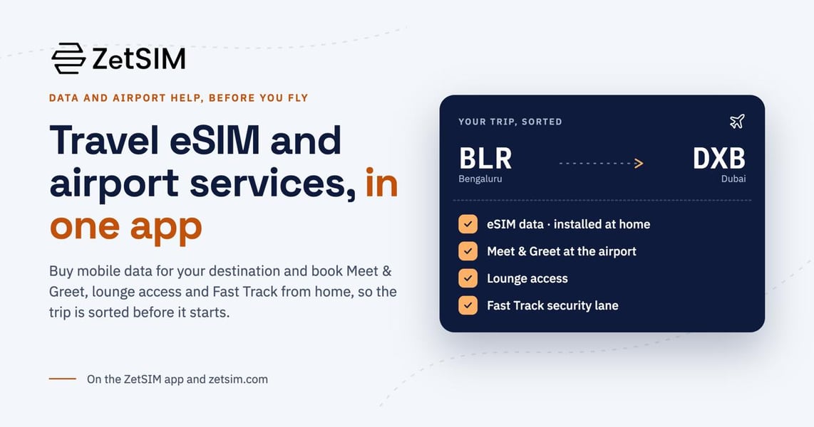 ZetSIM Brings Travel eSIM and Airport Services Together for Indian Travellers