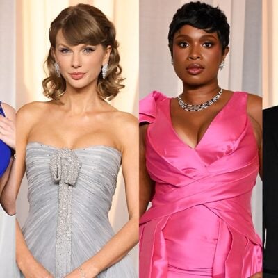 Taylor Swift, Sabrina Carpenter and Jennifer Hudson in The Hollywood Reporter's photo collage from the 2026 Academy Museum Gala.