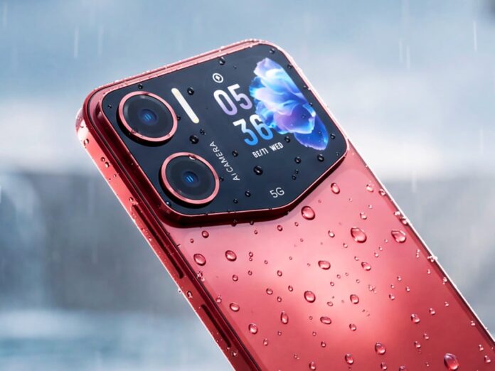 Acer Sospiro A70 product image accompanying coverage of its rear selfie-preview screen.