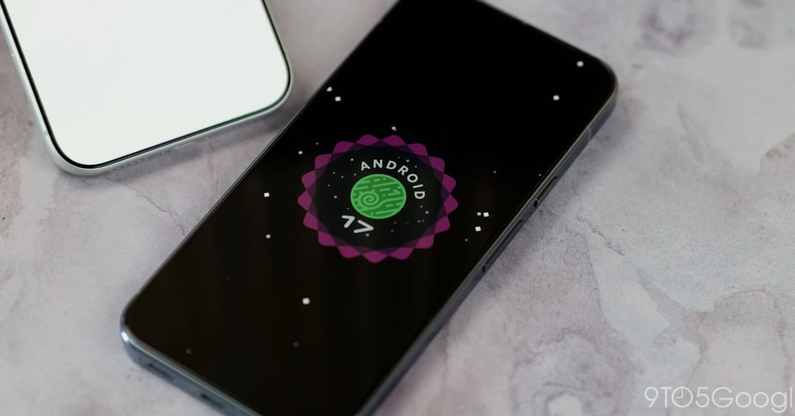 Close-up of the Android 17 logo