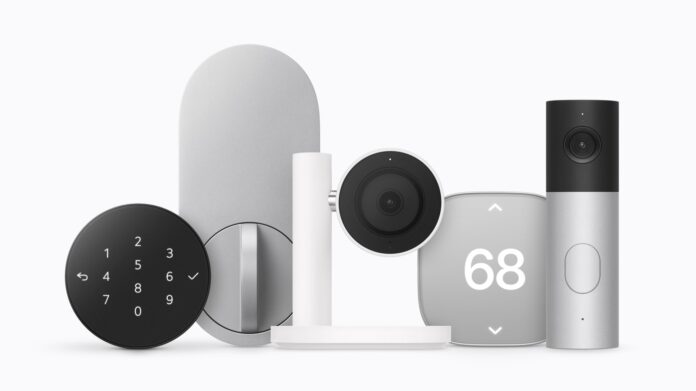 Apple Home Collection smart lock, camera, thermostat and video doorbell