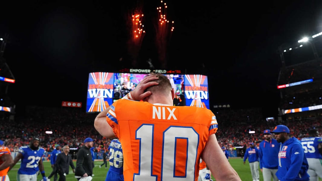 Image accompanying the NFL report on Denver’s overtime win despite a 168-yard offensive output.