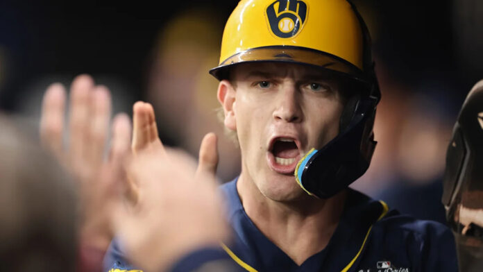 Image accompanying Yahoo Sports' report about Milwaukee's Brewers championship parade