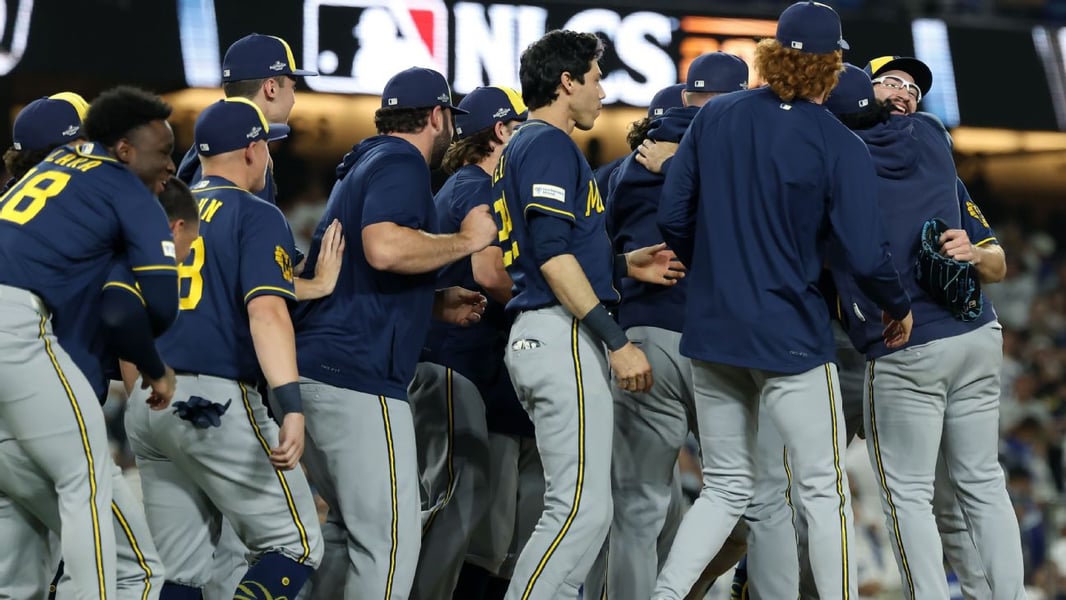 Photograph accompanying ESPN's report on Milwaukee reaching the 2026 World Series.