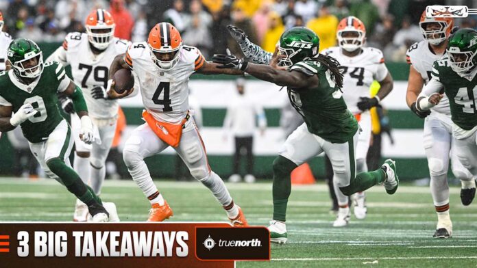 Image accompanying the Browns’ official analysis of their loss to the Jets