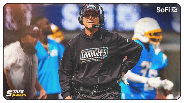 Image accompanying the Chargers’ official recap of their Week 5 loss to Denver
