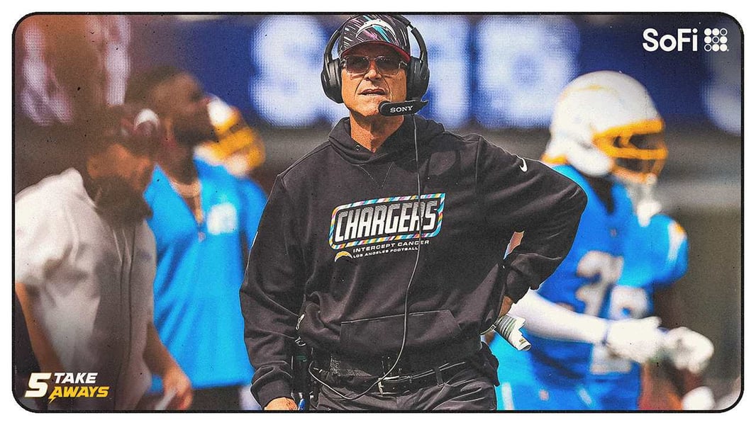 Image accompanying the Chargers’ official recap of their Week 5 loss to Denver