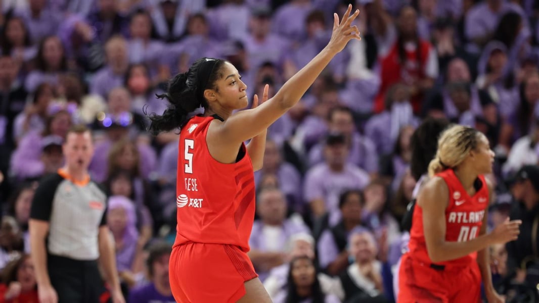 Image accompanying ESPN's recap of the Atlanta Dream's Game 2 win over the Golden State Valkyries in the 2026 WNBA Finals.