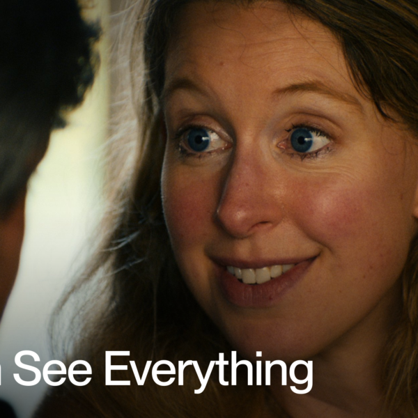 Promotional artwork for You Can See Everything, a documentary about Elizabeth Holmes.