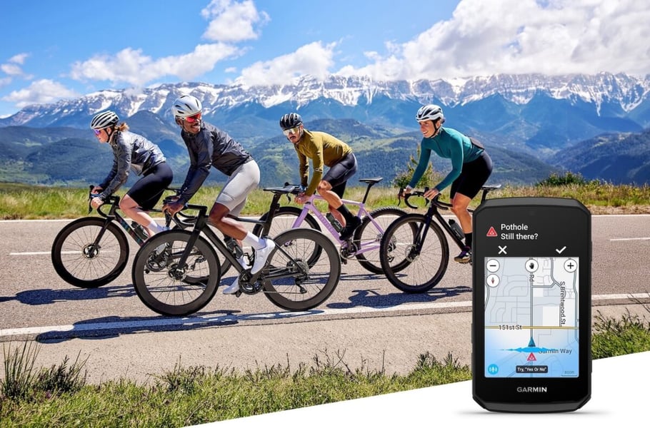 Garmin Edge 1060 cycling computer in an official Garmin launch image