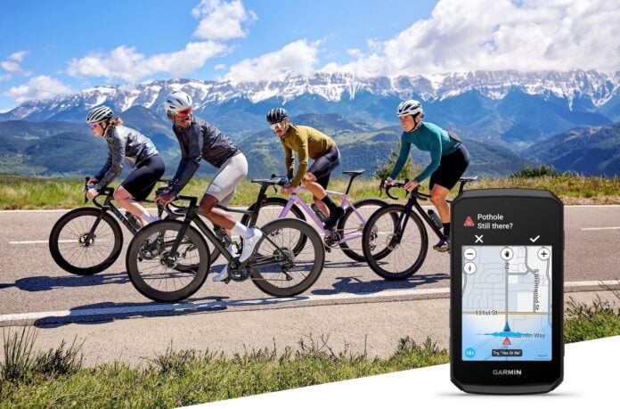 Garmin Edge 1060 cycling computer in an official Garmin launch image