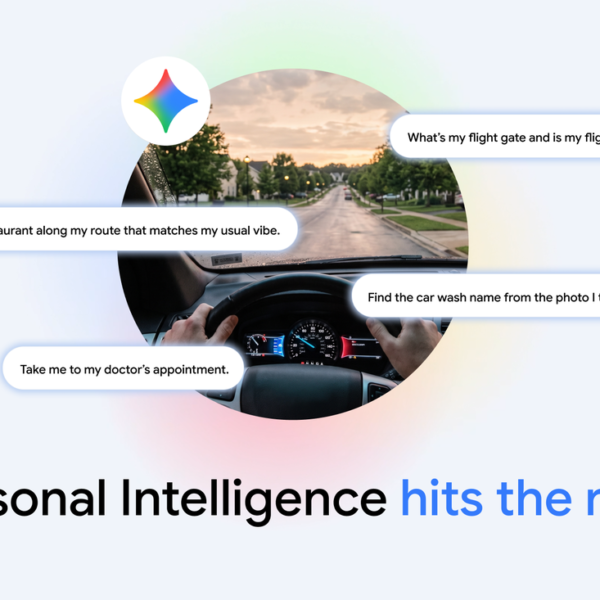 Google promotional image for Gemini Personal Intelligence in Android Auto