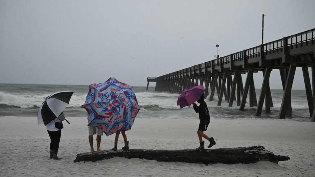 Hurricane Isaias bringing storm conditions to the Florida Panhandle on the Gulf Coast