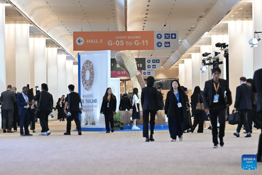 Delegates at the venue of the 2026 IMF and World Bank Annual Meetings in Bangkok