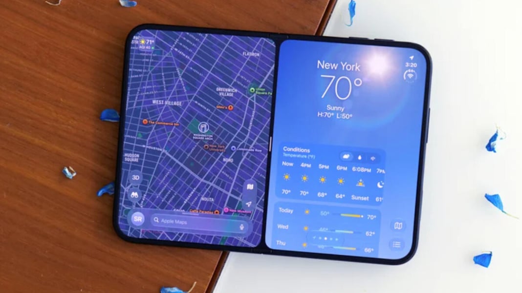 Image accompanying Engadget's October 26 report on iPhone Duo display problems