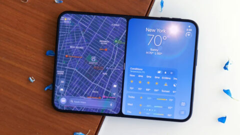 Image accompanying Engadget's October 26 report on iPhone Duo display problems