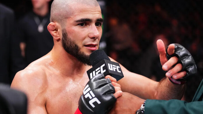 Image accompanying Yahoo Sports reporting on Muhammad Mokaev's criticism of the UFC after Farid Basharat's release.