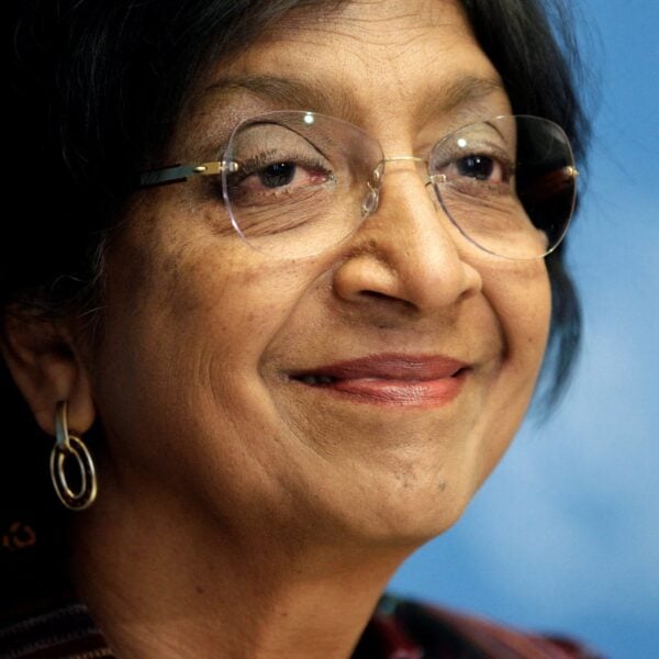 Reuters photo from coverage of the 2026 Nobel Peace Prize awarded to Navi Pillay
