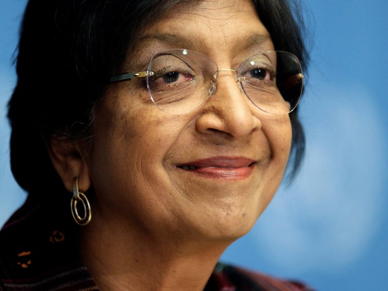 Reuters photo from coverage of the 2026 Nobel Peace Prize awarded to Navi Pillay