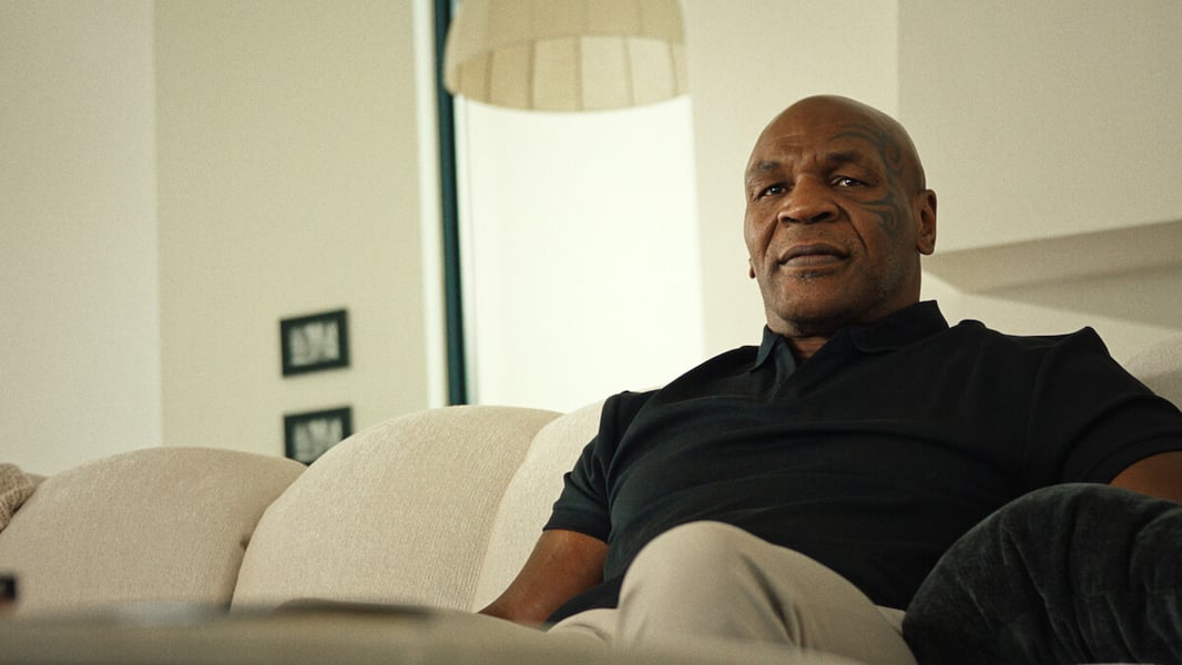 Promotional image for Netflix’s four-part Tyson documentary series about Mike Tyson