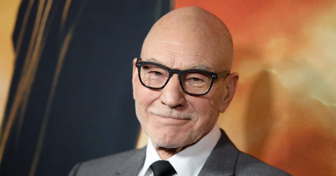 Patrick Stewart in a file photograph accompanying CBS News's report