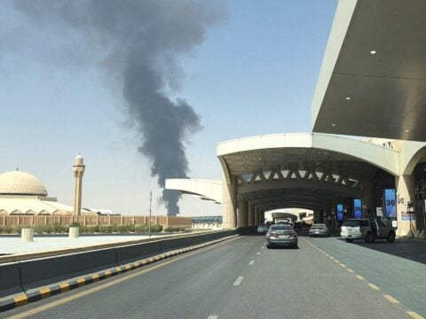 Riyadh King Khalid International Airport attack Houthis 12 killed October 2026