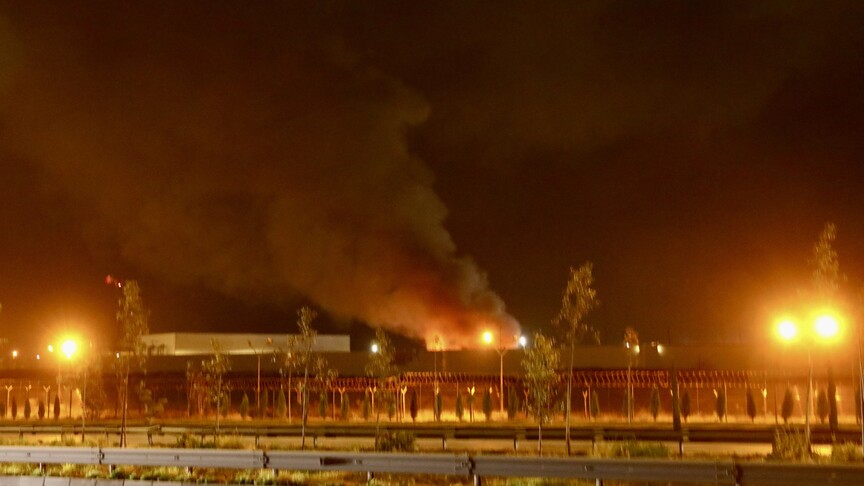 Photograph accompanying Anadolu Agency coverage of Saudi airport attacks