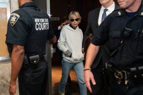 Selma Blair in the photograph accompanying NBC News' report on her representative's statement about the plane incident.
