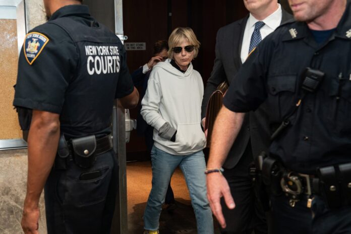 Selma Blair in the photograph accompanying NBC News' report on her representative's statement about the plane incident.