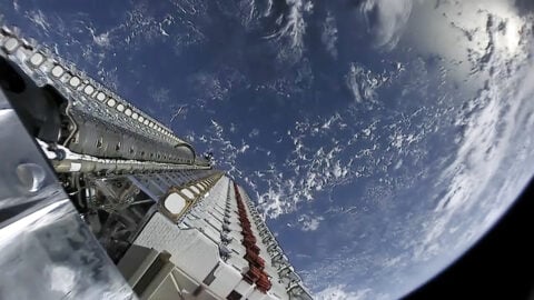 Official SpaceX photograph from a Starlink mission