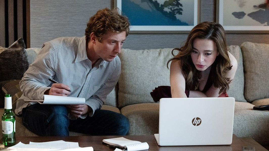 Still from Aaron Sorkin's Facebook whistleblower drama The Social Reckoning