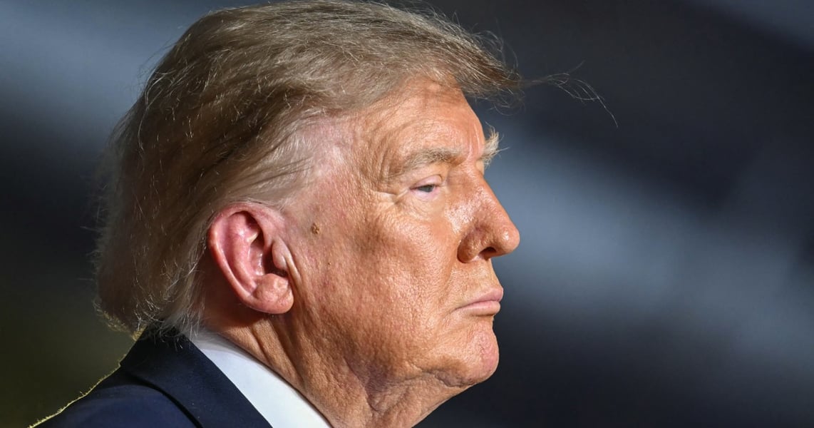 President Donald Trump, the subject of a Democratic National Committee lawsuit over taxpayer-funded TV ads