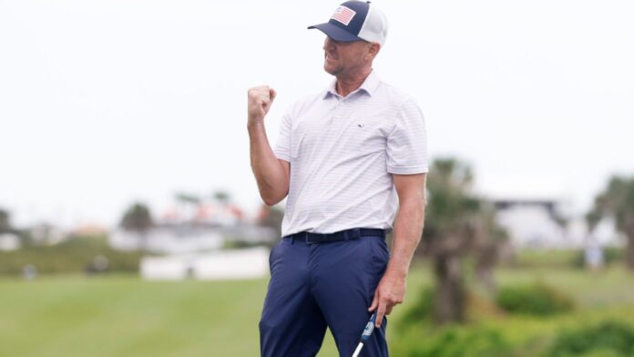 Lead image from ESPN coverage of Vaughn Taylor’s Constellation Furyk and Friends playoff victory