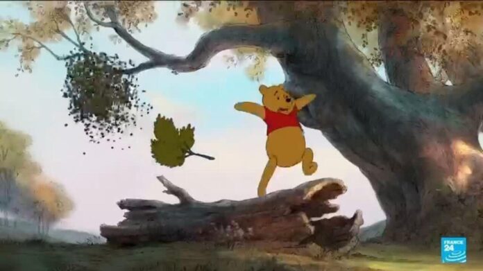 Image from France 24’s report on Winnie-the-Pooh’s 100th anniversary